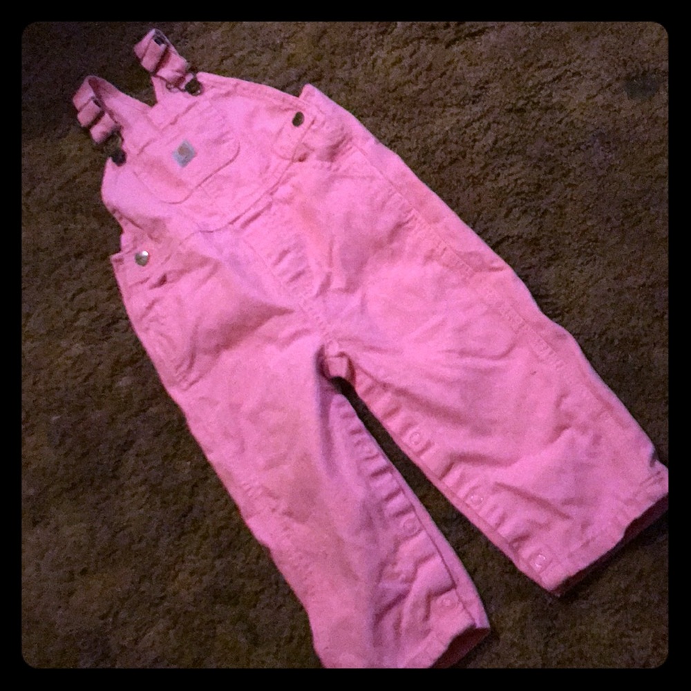 Pink carhartt overalls